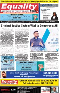 Equality Newspaper Canada - July 25, 2024 - Criminal Justice System