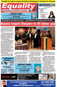 Equality Newspaper Canada - August 1, 2024 - Guyana targets Diaspora