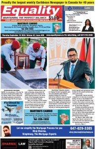 Equality Newspaper Canada - September 19, 2024 - Honouring Sir Shriodath