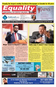 Equality Newspaper Canada - October 24, 2024 - Major boost to Guyana's culture