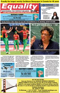 Equality Newspaper Canada - October 3, 2024 - Mia to world leaders: time for a reset